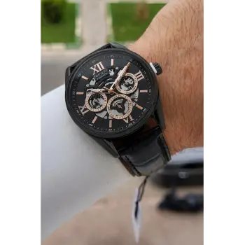 Rakamları Rose Kordonu Siyah Renk İç Göstergeleri Aktif 45 Mm Erkek Kol Saati