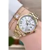 Daniel Klein DKISTE971 Gold Renk Takvimli Kadın Kol Saati ve Bileklik