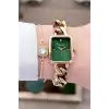 Freelook FL3ISTE30 Gold Renk Zincirli Hediye Paketli 5 ATM Kadın Kol Saati ve Bileklik