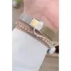 Freelook FLISTE33 Gold Gümüş Renk Hediye Paketli 5 ATM Kadın Kol Saati ve Bileklik