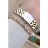 Daniel Klein DKISTE1142 Gold Gümüş Renk Hediye Paketli Takvimli Kadın Kol Saati ve Bileklik
