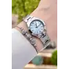 Casio CSISTE17 Kadranı Mavi Kordonu Gümüş Renk Hediye Paketli Kadın Kol Saati