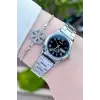 Casio CS1ISTE27 Kadranı Siyah Kordonu Gümüş Renk Hediye Paketli Kadın Kol Saati