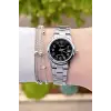 Casio CSISTE23 Kadranı Siyah Kordonu Gümüş Renk Takvimli Hediye Paketli Kadın Kol Saati