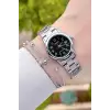 Casio CSISTE23 Kadranı Siyah Kordonu Gümüş Renk Takvimli Hediye Paketli Kadın Kol Saati