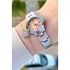 Casio CSISTE90 Kadranı Pudra Kordonu Gümüş Renk Hediye Paketli Kadın Kol Saati