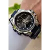 Daniel Klein DKISTE1383 Gümüş Siyah Renk Analog Dijital Hediye Paketli Erkek Kol Saati