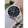 Daniel Klein DKISTE1528 Kadranı Siyah Kordonu Gümüş Renk 45 mm Erkek Kol Saati