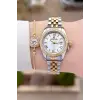 Daniel Klein DKISTE1540 Gold Gümüş Renk 28 mm Kristal Cam Kadın Kol Saati ve Bileklik