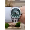 Kadranı Yeşil Kordonu Gümüş Renk 42 mm Fonksiyonlu Erkek Kol Saati