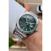 Kadranı Yeşil Kordonu Gümüş Renk 42 mm Fonksiyonlu Erkek Kol Saati