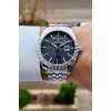 Kadranı Lacivert Kordonu Gümüş Renk 42 mm Fonksiyonlu Erkek Kol Saati