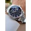 Kadranı Lacivert Kordonu Gümüş Renk 42 mm Fonksiyonlu Erkek Kol Saati