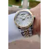 Gold Gümüş Renk 42 mm Fonksiyonlu Erkek Kol Saati