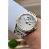 Gold Gümüş Renk 42 mm Fonksiyonlu Erkek Kol Saati