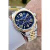 Daniel Klein DKISTE1603 Kadranı Lacivert Kordonu Gold Gümüş Renk 42 mm Erkek Kol Saati