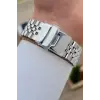 Kadranı Siyah Kordonu Gümüş Renk 45 mm Erkek Kol Saati