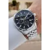 Kadranı Siyah Kordonu Gümüş Renk 43 mm Erkek Kol Saati