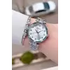 Gümüş Renk 32 Mm Kadın Kol Saati Ve Bileklik