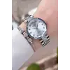 Gümüş Renk 32 Mm Kadın Kol Saati Ve Bileklik