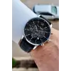 Kasası Gümüş Kordonu Siyah Renk 44 Mm Erkek Kol Saati