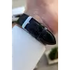 Kasası Gümüş Kordonu Siyah Renk 44 Mm Erkek Kol Saati