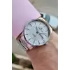 Gümüş Renk Takvimli 44 Mm Erkek Kol Saati
