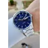 Kadranı Lacivert Kordonu Gümüş Renk Takvim Ve Gün Fonksiyonlu 44 Mm Erkek Kol Saati