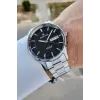 Kadranı Siyah Kordonu Gümüş Renk Takvim Ve Gün Fonksiyonlu 44 Mm Erkek Kol Saati