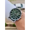 Kadranı Yeşil Kordonu Gümüş Renk 44 mm Erkek Kol Saati