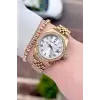 Gold Renk 32,5 Mm Takvimli Kadın Kol Saati Ve Bileklik