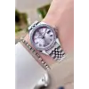 Kadranı Pembe Kordonu Gümüş Renk 32,5 Mm Takvimli Kadın Kol Saati Ve Bileklik