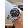 Kadranı Siyah Kordonu Gümüş Renk 42 Mm Iç Göstergeleri Aktif Erkek Kol Saati