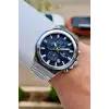 Kadranı Lacivert Kordonu Gümüş Renk 41 Mm Iç Göstergeleri Aktif Erkek Kol Saati
