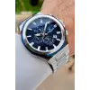 Kadranı Lacivert Kordonu Gümüş Renk 41 Mm Iç Göstergeleri Aktif Erkek Kol Saati