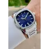 Kadranı Lacivert Kordonu Gümüş Renk 41 Mm Erkek Kol Saati