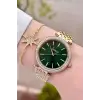 Kadranı Yeşil Kordonu Gold Renk 38 Mm Kadın Kol Saati Ve Bileklik