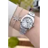 Gümüş Renk 28 Mm Kadın Kol Saati Ve Bileklik