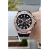 Daniel Klein DKISTE1813 46 Mm Kasası Rose Kordonu Siyah Renk İç Göstergeleri Aktif Erkek Kol Saati