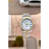 Ferrucci FCISTE397 Gold Gümüş Renk Takvimli 35 Mm Kadın Kol Saati ve Bileklik