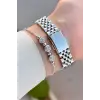 Ferrucci FCISTE395 Gümüş Renk Takvimli 25 Mm Kadın Kol Saati ve Bileklik