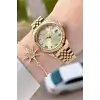 Ferrucci FCISTE396 Gold Renk Takvimli 35 Mm Kadın Kol Saati ve Bileklik