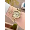 Ferrucci FCISTE396 Gold Renk Takvimli 35 Mm Kadın Kol Saati ve Bileklik