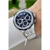 Ferrucci FCISTE351 Kadranı Lacivert Kordonu Gümüş Renk İç Göstergeleri Aktif 45 Mm Erkek Kol Saati