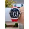 Ferrucci FCISTE362 41 Mm Kasası Gümüş Kordonu Kırmızı Renk İç Göstergeleri Aktif Erkek Kol Saati
