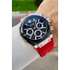 Ferrucci FCISTE362 41 Mm Kasası Gümüş Kordonu Kırmızı Renk İç Göstergeleri Aktif Erkek Kol Saati