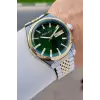 Kadranı Yeşil Kordonu Gold Gümüş Renk 40 Mm Erkek Kol Saati