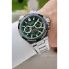 Ferrucci FCISTE409 43 Mm Kadranı Yeşil Kordonu Gümüş Renk İç Göstergeleri Aktif Erkek Kol Saati