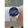 Kadranı Lacivert Kordonu Gümüş Renk 43 Mm İç Göstergeleri Aktif Erkek Kol Saati