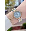 Gold Gümüş Renk 32 Mm Kadın Kol Saati ve Bileklik